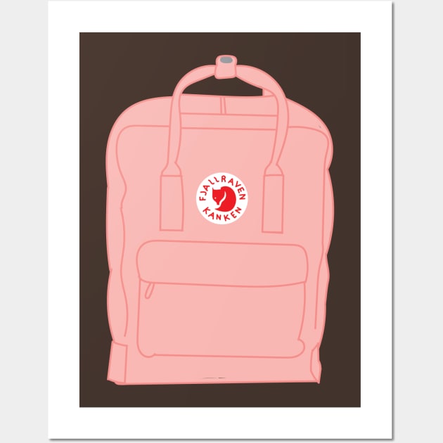 Pink Aesthetic Backpack Wall Art by courtneylgraben